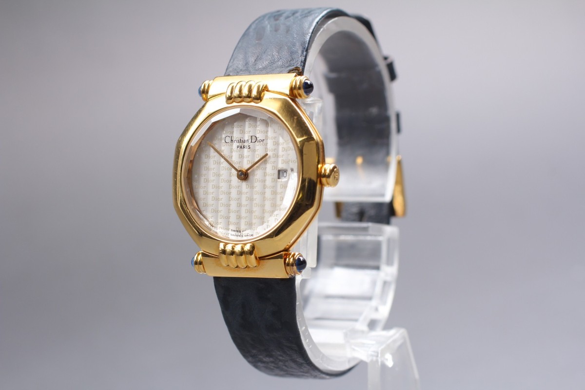 Christian Dior Depose 64151 Ladies Quartz Wristwatch 12pd Gold