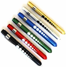 (6) Professional Medical Diagnostic Penlights With Pupil Gauge 