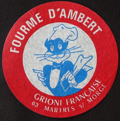 FOURME D'AMBERT Grioni Martre sur Morge cheese label 50