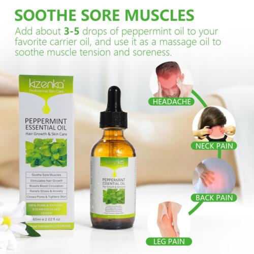 Pfefferminze ätherisches Öl therapeutische Qualität Aromatherapie Muskelschmerzen Gelenk 60ml - Bild 2 von 12