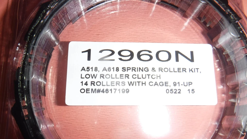 A518 518 A618 618 727 LOW SPRAG 1991 and UP 14 ROLLERS CLUTCH W/ CAGE 12960N NEW - Image 2 of 4