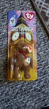 McDonalds TY Beanie Baby Britannia The Bear With Tag Errors 1993, New in box NIB