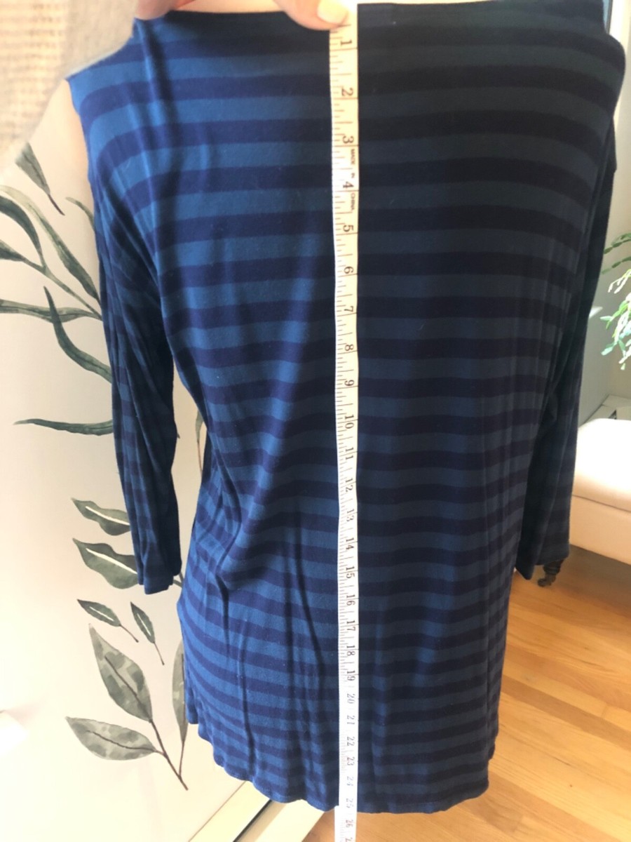 Haut Femme GAP à Manches 3/4 Rayé Bleu - Taille M - Neuf Avec Étiquettes