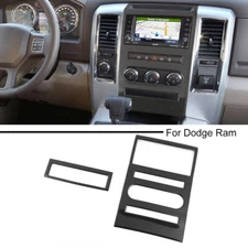 Center Console GPS Navigation Panel Trim For Dodge Ram 1500 2010-12 Carbon Fiber