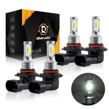 9005 9006 LED Headlights Kit Combo Bulbs 6500K High Low Beam Super White Bright