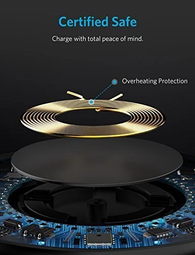 Anker PowerPort Wireless 5 Pad, 5W Standard Qi-Certified Ultra Slim Wireless - Image 4 of 4