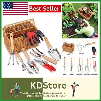 Elegant Heavy Duty Garden Tools with Wooden Handles - Gifts for Gardening Lovers