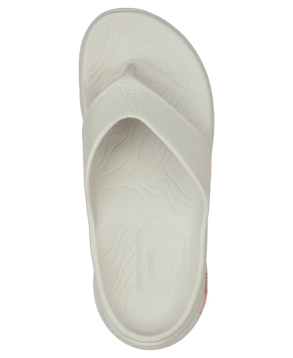 White skechers flip flops cheap