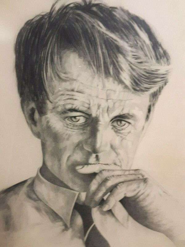 Robert F. Kennedy, "Bobby" Pencil/Conte Portrait