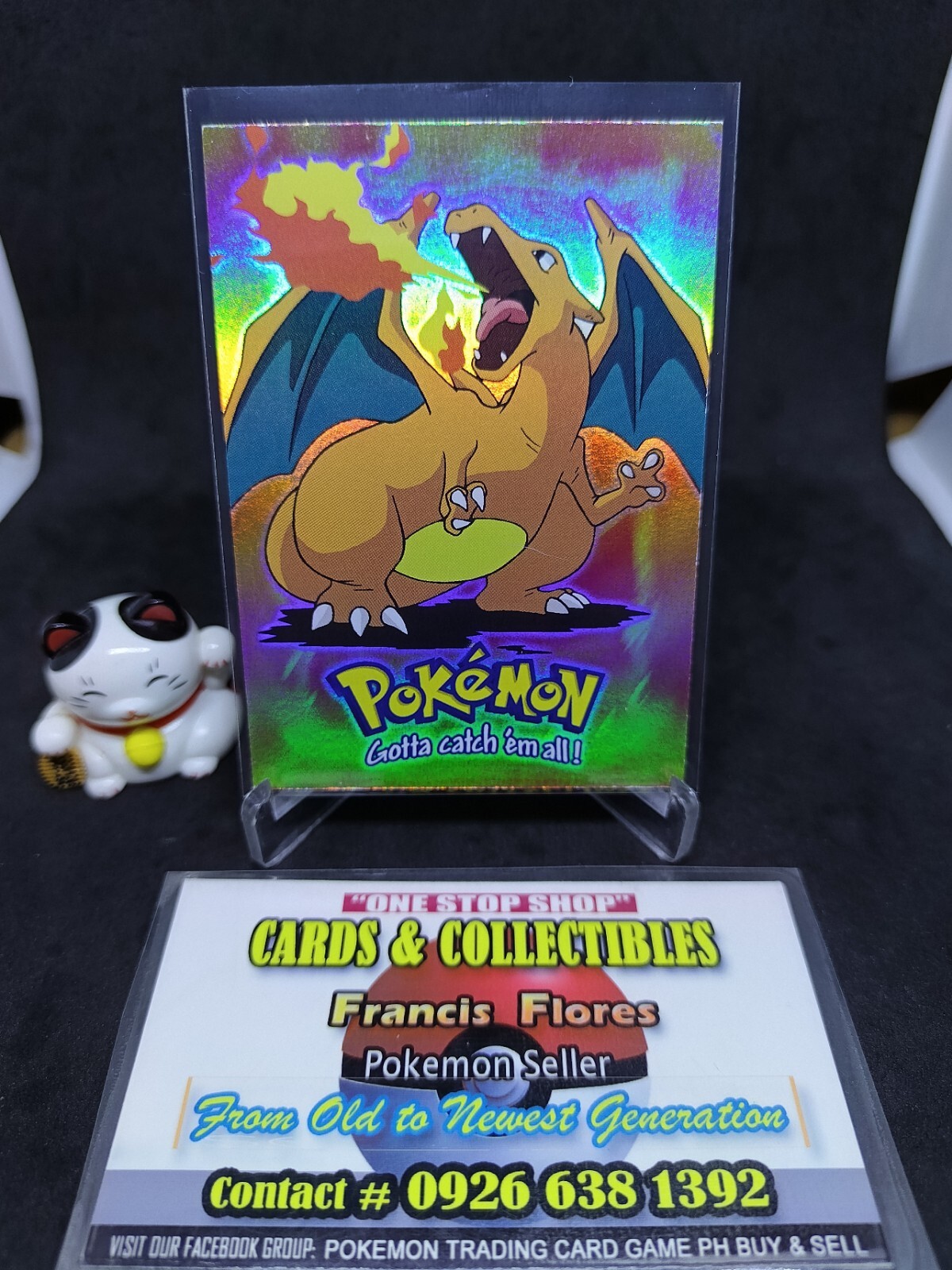 Pokemon Card - CHARIZARD #E6 (MOVIE EDITION - RAINBOW FOIL) TOPPS / YEAR 1999