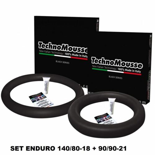 TECHNOMOUSSE Pair Mousse Enduro 90/90/21 + 140/80/18 Anti Drilling Tyres - Afbeelding 1 van 1
