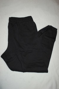 black sweatpants with elastic ankles