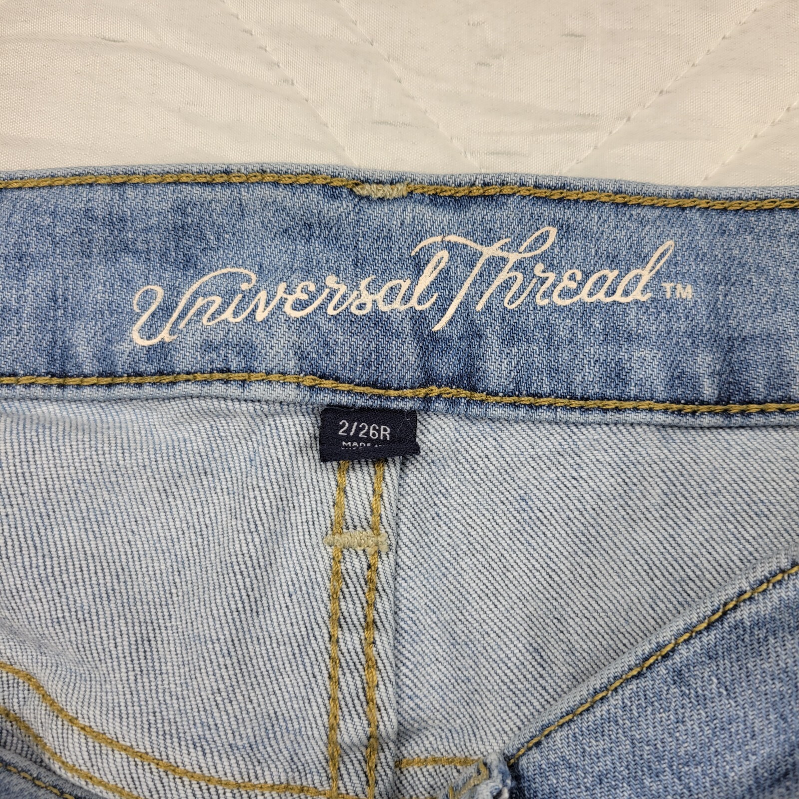 Universal Thread distressed button fly blue jeans… - image 4