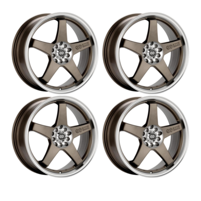 Enkei 446-770-0145ZP Set of 4 17x7 EV5 Matte Bronze w/ Machined