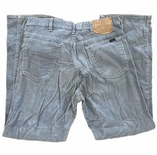 Vintage 1970s Sears Roebucks Corduroy Cords Pants Mens Size 34x30 Grey USA MADE