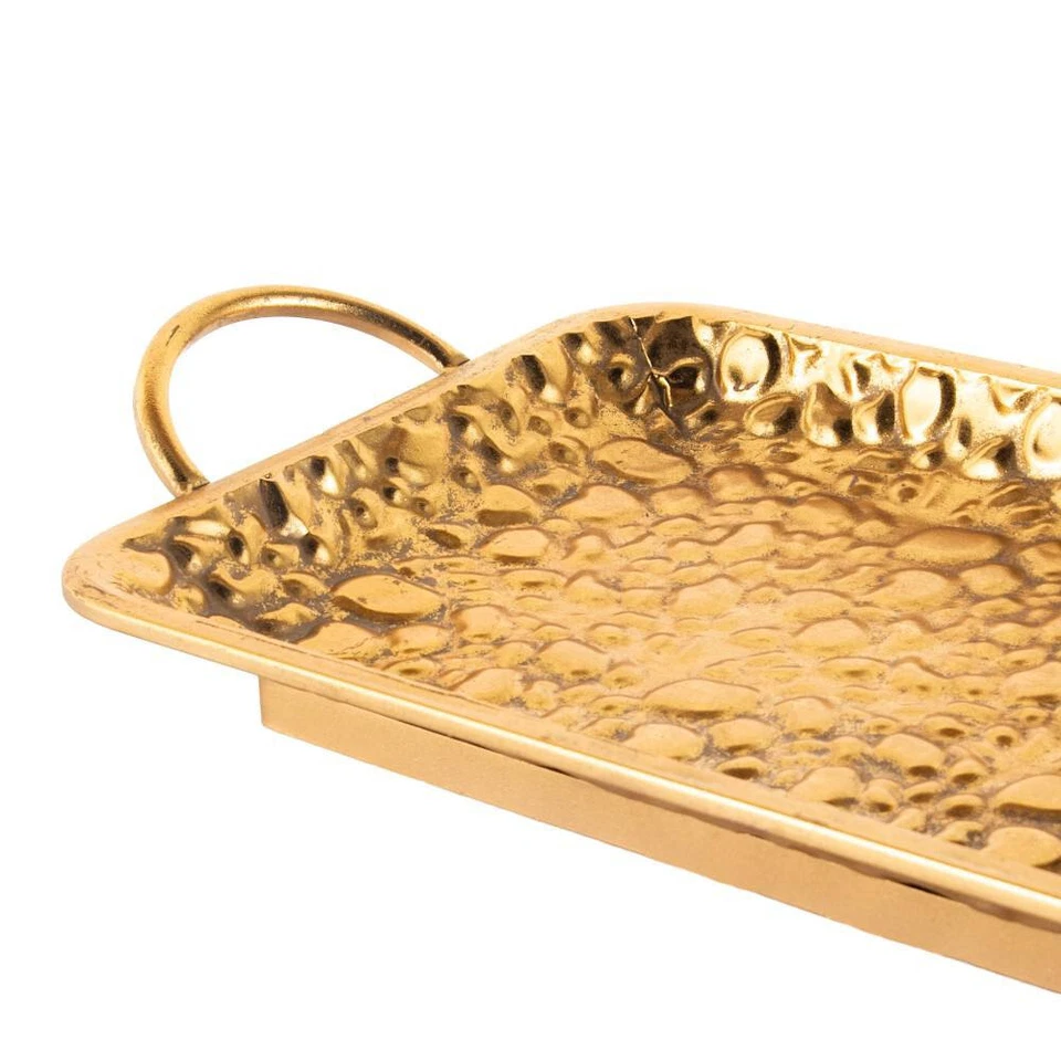 Serving Tray Metal with Handles Great for Dinner Trays, Tea Tray Servewere - Image 4 of 4