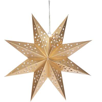 Drei Könige beleuchtete LED Gold Origami Weihnachtsstern 50x50cm