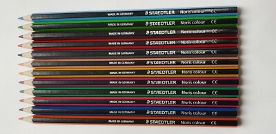 12 mixed assorted hexagonal colouring stationary writing pencils Staedtler Noris