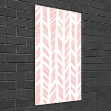 Tulup Glass Print Wall Art 50x100 - Herringbone pattern