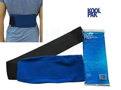 Koolpak Reusable Hot/Cold Pack + Luxury Compress Wrap For Injury Neck Back Pain