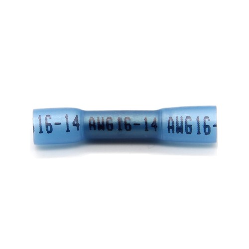 1000pcs Blue AWG Heat Shrink Butt Wire Connectors Crimp Terminals 14-16 Gauge US - Picture 5 of 11