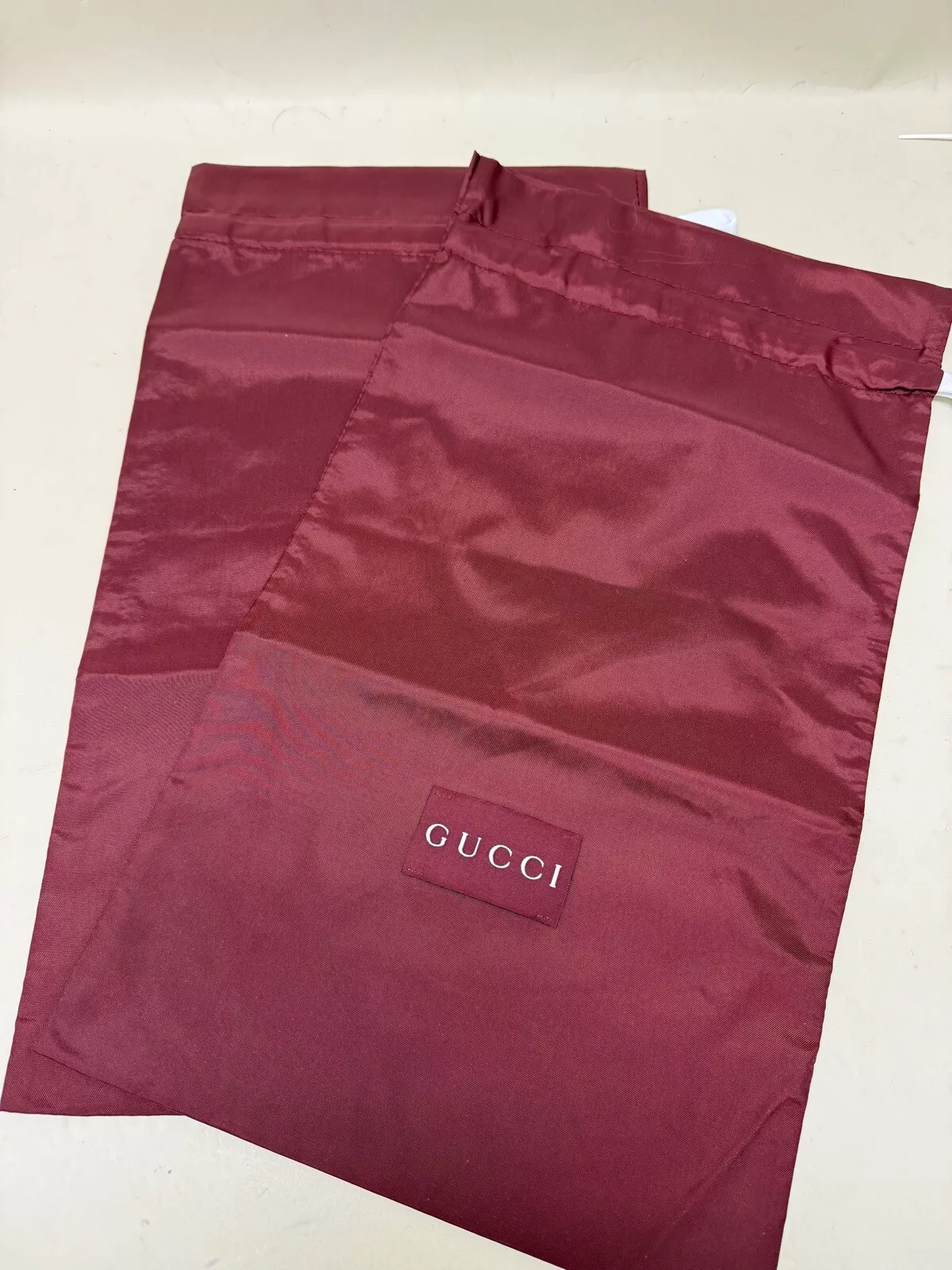 LOT DE SACS À POUSSIÈRE POUR CHAUSSURES GUCCI AUTHENTIQUE COLLECTION RÉELLE