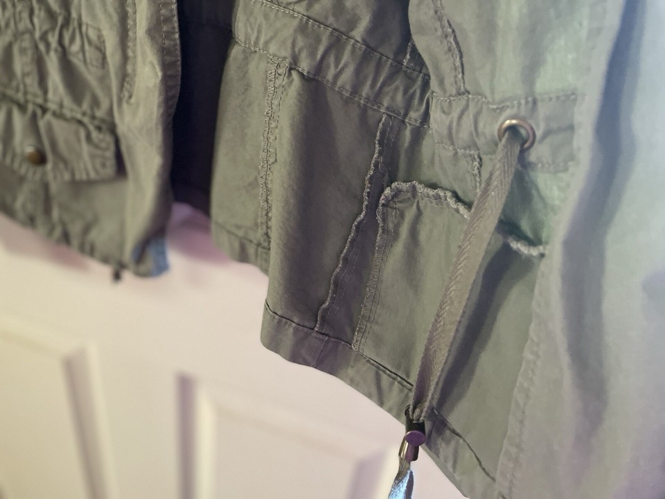 Delia army Style jacket blazer Olive green casual Sz X Small