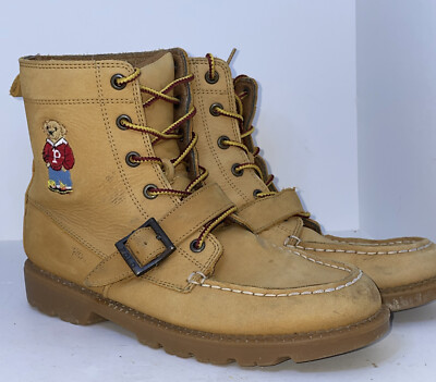Ralph Lauren Polo Bear Ranger HI Il Boots Nubuck Suede Size