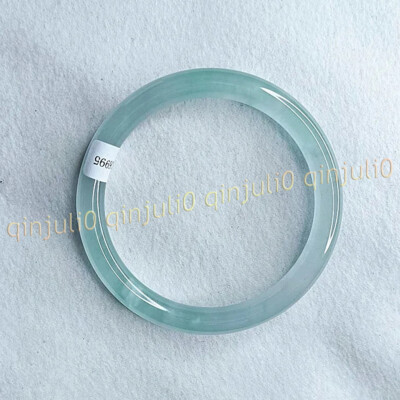 Natural Aquamarine Bracelet Bangle Chinese Traditional Women Jewelry 52-62mm