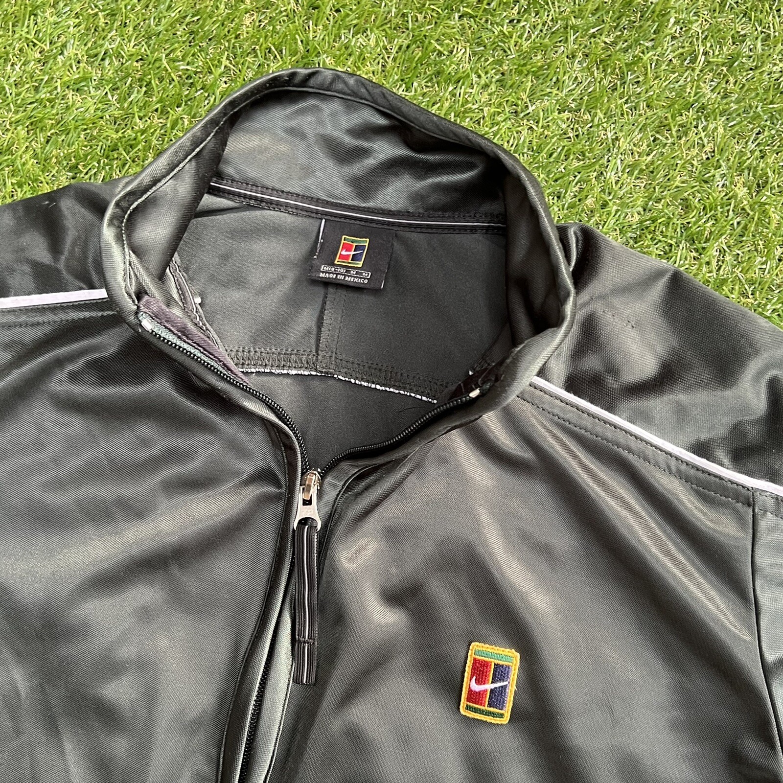 NIKE SUPREME COURT CHALLENGE Vintage ShinyTennis Full Zip Jacket SZ Med