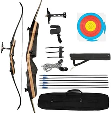 PMZ Archery 67.5" Takedown Recurve Bow and Arrows Set Traditional Hunting Bow