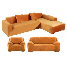Velvet Sofa Covers with Sofa Cushion Cover Plush Slipcover Furniture Protector