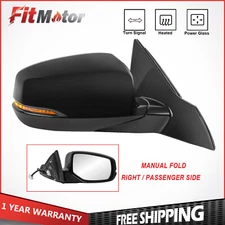 Passenger Side Power Heated Mirror w/ Turn Signal For 14-17 Honda Accord Sedan