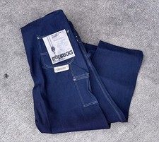 Vintage Sears Roebucks Bib Overalls 42x32 Dark Denim Utility Cargo Deadstock New