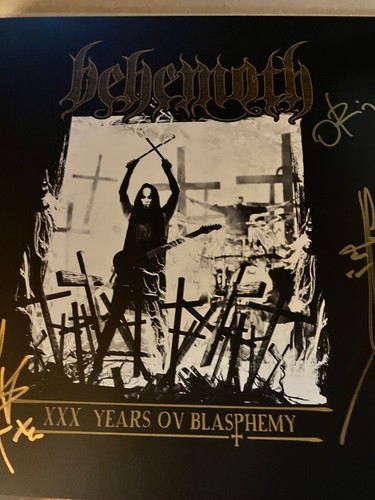 Behemoth - XXX Years Ov Blasphemy Vinyl Gold - Trifold (3LP) - Limited Signed Ed - Picture 5 of 8
