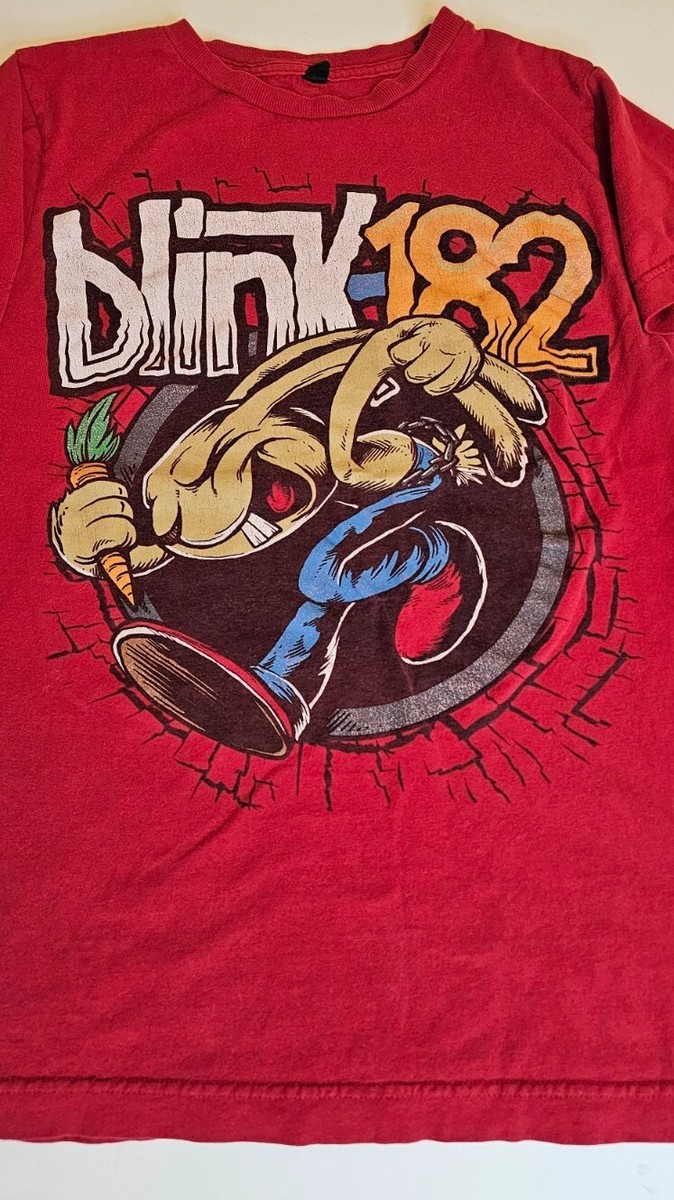 Vintage Blink 182 Rabbit Carrot T Shirt XS Red Rare | eBay