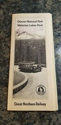 Vintage Great Northern Railway Glacier Nat'l Park Waterton Brochure (Lot 1147)