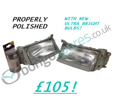 Head Lights Pair Of Mazda Bongo / Ford Freda 94 - 99 with NEW ULTRA BRIGHT BULBS