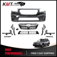 Front Bumper Cover Kit with Fog Lamp & Bracket Fits 2020-2022 Subaru Outback 