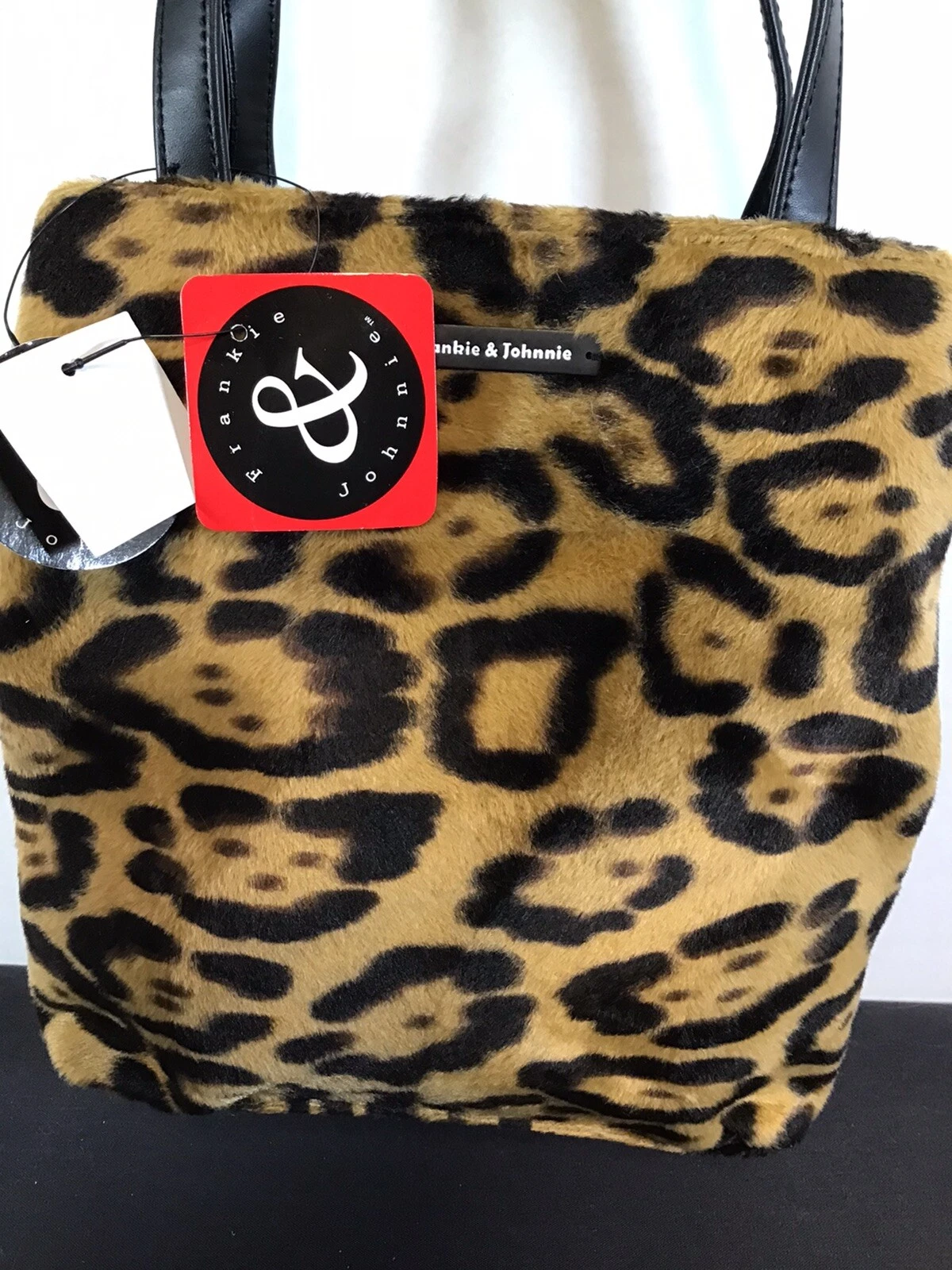 Frankie and Johnnie Faux Fur Animal Print Purse Shoulder Bag Women Small Tote