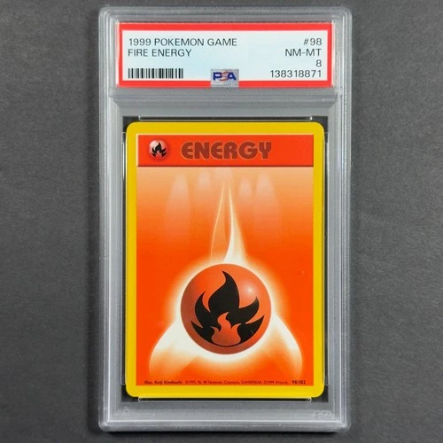 PSA 8 Fire Energy 098/102 Base Set Regular