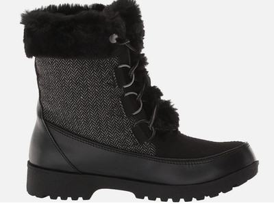 JBU by Jambu Ladies' Size 9 M Mid-Calf Winter Boot, Black Herringbone