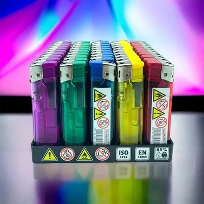 Refillable Electronic Lighters Adjustable Flame Mixed Colours Free Shipping UK - Image 1 of 4