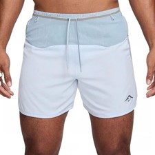 Size M- Nike Men’s Trail Running Shorts, Football Grey/Light Armoury Blue.