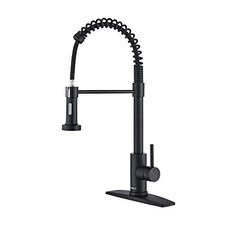 Kitchen Faucet with Pull Down Sprayer, Commercial Spring Kitchen Sink Black