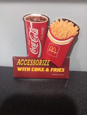 1989 Mcdonalds Pin Accessorize With Coke And Fries RARE