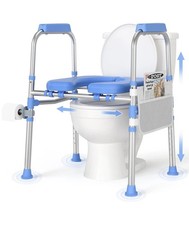   Padded Toilet Seat Riser for Seniors FSA/HSA Eligible, 453LBS Heavy Duty  A...