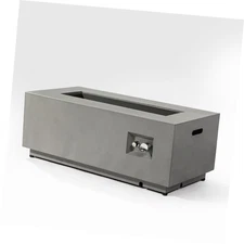 42" Propane Gas Fire Pit Table 2-Pieces, 50000 BTU Rectangular Steel Fire Pit