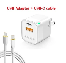 20W Fast USB-C PD Home Wall Charger for Samsung Galaxy Tab A9+, A9 Tablet