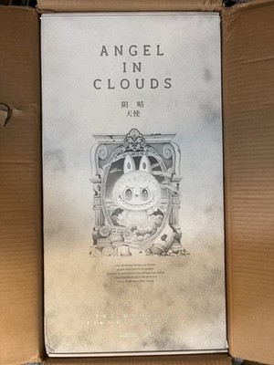 Pop Mart LABUBU Zimomo The Monsters Angel In Clouds Vinyl Doll with TOTE!!!